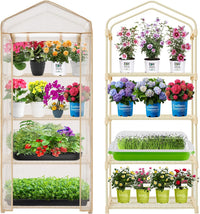 Purlyu 4-Tier Mini Greenhouse – Indoor or Outdoor Gardening Hot House